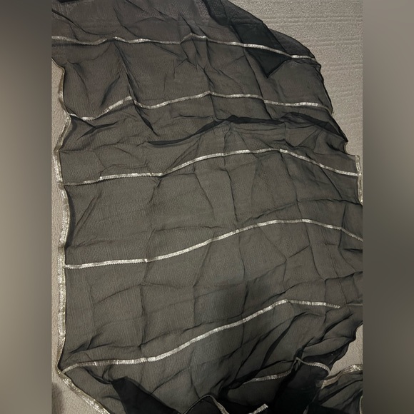 Black brand new velvet plazo suit with dupatta, available in shawl also - Picture 2 of 10